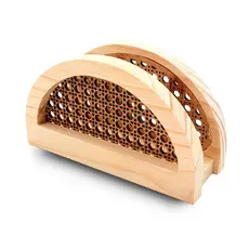 Porta Guardanapo Palha Clássica em Madeira Pinus com MDF – Mesa Posta com Charme