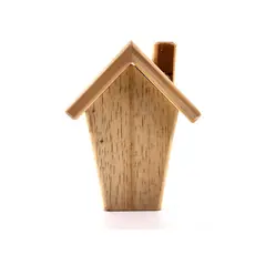 Casa de Mesa em Madeira Pinus Lisa Ref.4 – Decoração para Sala, Quarto ou Escritório