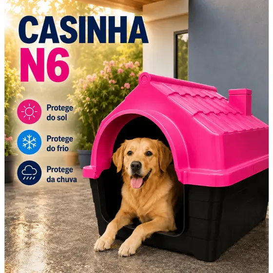 Casinha Cachorro N6 Casa Porte pequeno Com Proteção Raios UV  desmontável | ENVIO RÁPIDO
