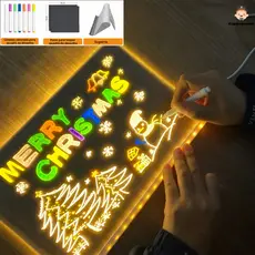 Luminária Led Escrever De Caneta Lousa Quadro Mesa Anotações