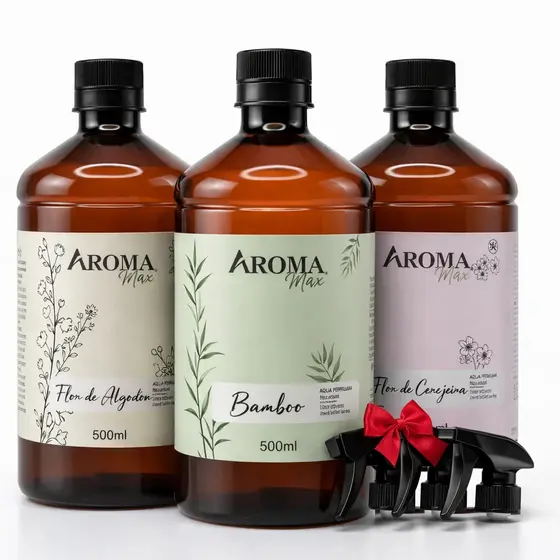 Kit 3 Água Perfumada Para Roupas 500ml Aroma Max Cheiro Duradouro Spray