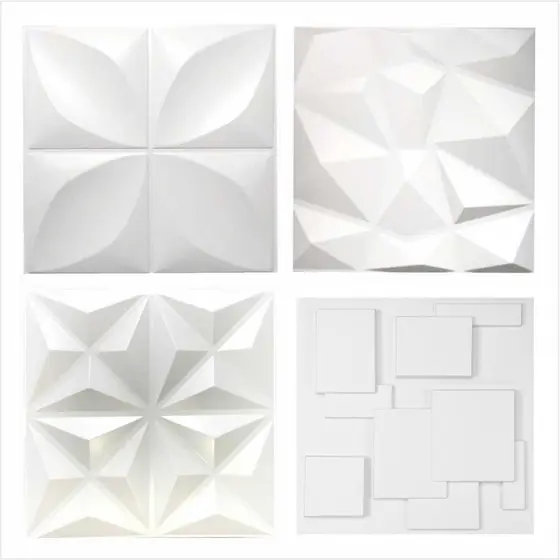 KIT 12 PLACAS PAREDE 3D 50x50 cm PVC 1mm de espessura