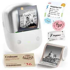 NIIMBOT B2 Pro Mini Impressora Térmica Portátil 300 DPI – Impressão de Fotos HD via App, Sem Tinta, Compacta (Cinza)