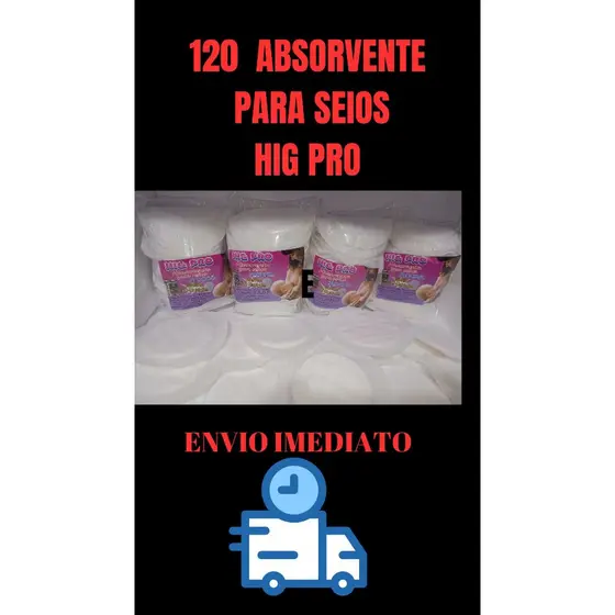 ABSORVENTE DE SEIOS HIG PRO  Amamentaçao .Protetor de Seios