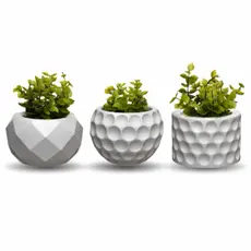 Kit 3 Vasos Decorativos com Plantas Artificiais para Sala, Quarto, Banheiro e Lavabo – Decoração