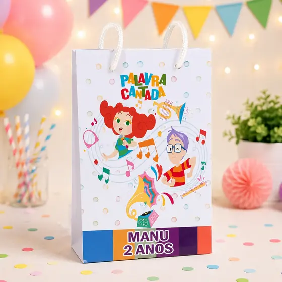 Sacolinha Personalizada - PALAVRA CANTADA  Surpresa | Lembrancinha Festa