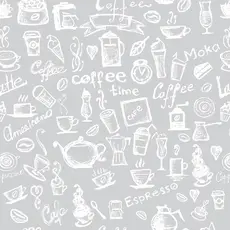 Papel De Parede Lavável Casual Cozinha Café Coffee Cafeteria Fundo Cinza Adesivo Decoração Vinílico