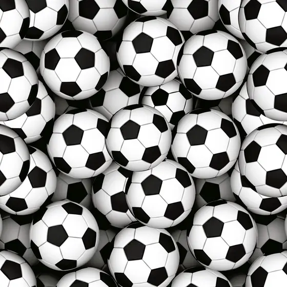 Papel De Parede Adesivo Futebol Bola Clássica Futebol Preto e branco Adesivo Lavável Quarto Menino