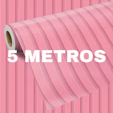 Papel de Parede Adesivo Ripado Madeira Rosa Madeirado 3D Lavável Várias Metragens