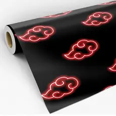 Papel de Parede Adesivo Anime Naruto Akatsuki Manga Infantil Geek Lavável Rolo de 3 Metros