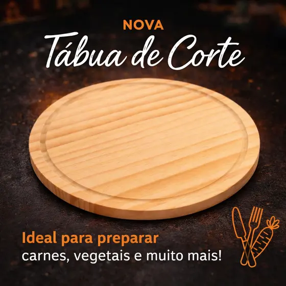 PRATO TÁBUA DE PIZZA REDONDA GRANDE 40CM DE MADEIRA PARA FRIOS, MESA POSTA COM CANALETA SERVIR