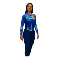 Macaquinho De Ciclismo Feminino, Calça/Manga Longa, Gel Inverno