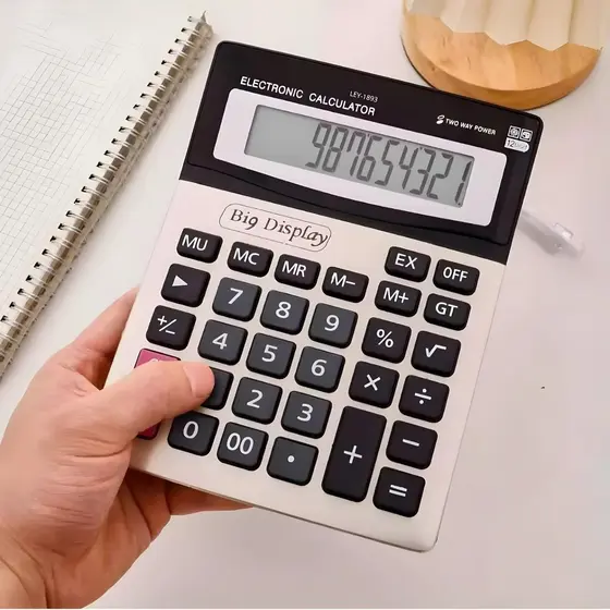 Calculadora De Mesa 12 Dígitos Visor Grande Lecover LC-1200V