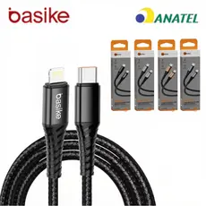 Cabo de iPhone Turbo 27W PD USB-C Para Lightning Qc 4.0 original Basike Carregamento Super Rápido