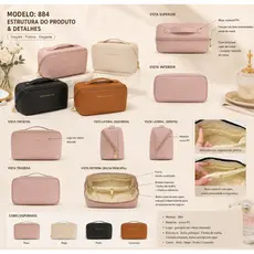 Bolsa De Cosmético  Com Grande Capacidade Portátil Viagem Cosméticos Para Viagem 884/774/885/886