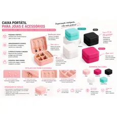 KIT 12/20/30/40/50 Porta Joia Caixinha Joias Para Viagem Portátil Armazenamento Anel Brinco Colar