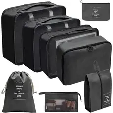 Kit 8 Pecas Bolsa Organizadoras Para Mala Roupas Bagagem Viagem  008
