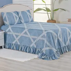 Kit Colcha Cobre Leito Queen 400 Fios Toque Macio 3 Peças com Porta Travesseiro
