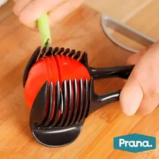 Cortador de tomate Fatiador Pinça Pegador Legumes Frutas Cebola Cozinha  Multiuso Corte Prana