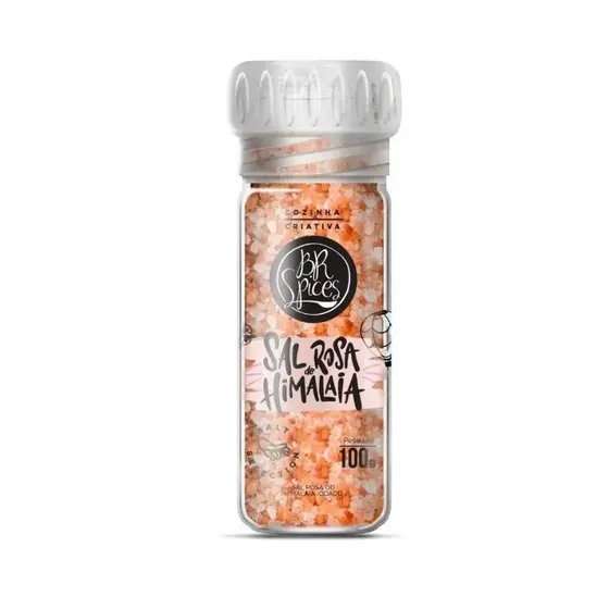Sal Rosa do Himalaia com Moedor BR Spices 100g