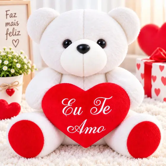 Urso De Pelúcia Com Coração Eu Te Amo Urso Para Presentes Cestas Urso Pelúcia Romântico