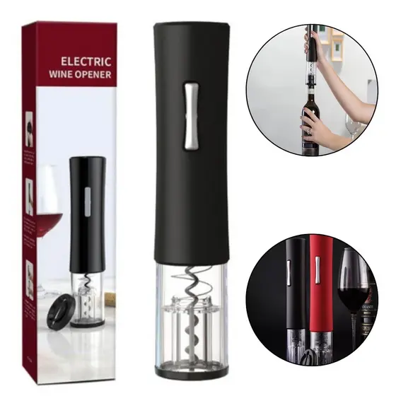 Abridor Sacarolha Automático Electric Wine Opener A Pilha 1 Unidade REF: 78397