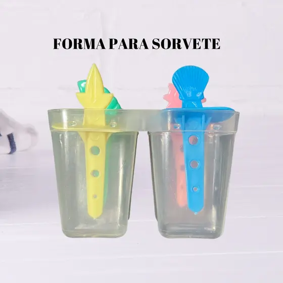 Kit Forma Para Sorvete de Palito Picolés Picoleteiras Plástico cabo Sortidos REF: Bj 6310