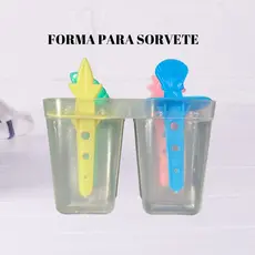 Kit Forma Para Sorvete de Palito Picolés Picoleteiras Plástico cabo Sortidos REF: Bj 6310