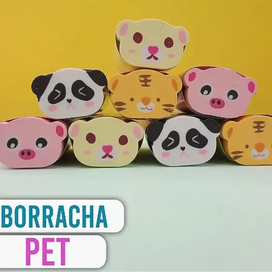 Borracha Escolar Pets Kaz 1 unidade Sortidas REF:9134