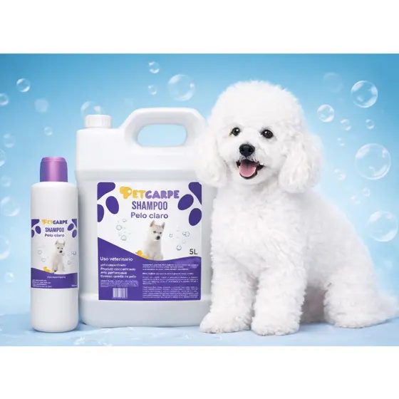 Shampoo Matizador Violeta Pet Carpe Pelos Claros e Brancos Desamarelador Cães e Gatos
