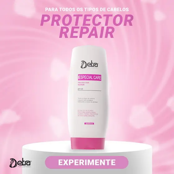 Creme de pentear Finalizador Leave-in especial care Protector Repair sem enxague 200ml Detra Hair