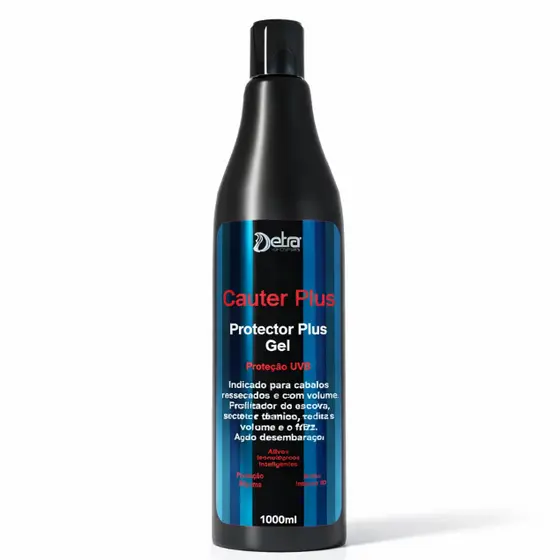 Defrizante Gel Creme Protector Plus Detra Hair Proteção Térmica e Raios UVA UVB Anti Frizz