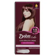 Kit color 5.5 Acaju 50gr Coloração em creme Detra Hair Cosmeticos