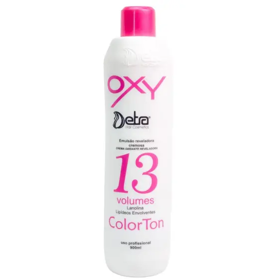Emulsão Reveladora sem Amônia OX 13 Volumes Color Ton 0% de Amônia 900ml Detra Hair Cosmeticos