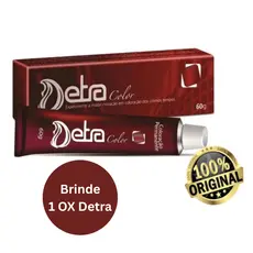 Coloração Creme 60g + Agua oxigenada 90ml Detra color Tinta de cabelo profissional tintura  permanente