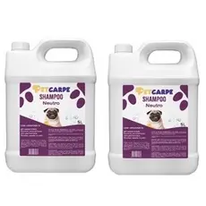 Kit 2 Shampoos Neutro 5L Pet Carpe Cães e Gatos Filhotes e Adultos Todas as Raças