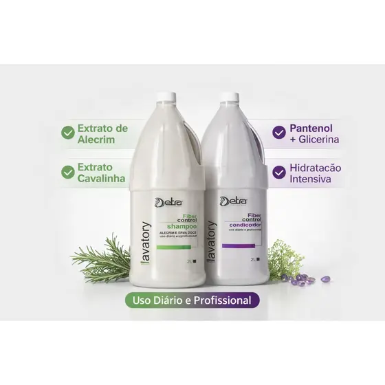 Shampoo Alecrim com Erva Doce e Condicionador galao 2 litros