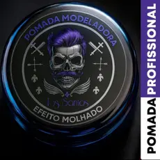 Pomada Cera  Modeladora Efeito Molhado para cabelos masculinos fix 100g Los Santos Detra Cosmeticos