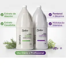 shampoo Alecrim Erva Doce e condicionador galao 2 litros perolado uso diário profissional Detra