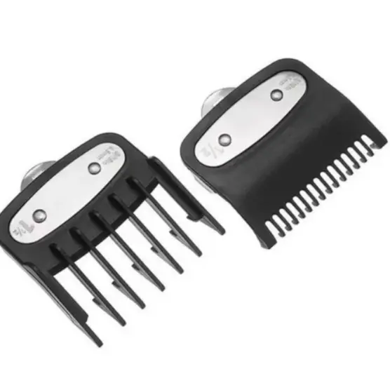 Kit 2 Pentes Clipper Preto Disfarce 0.5 E 1.5 Máquina Corte