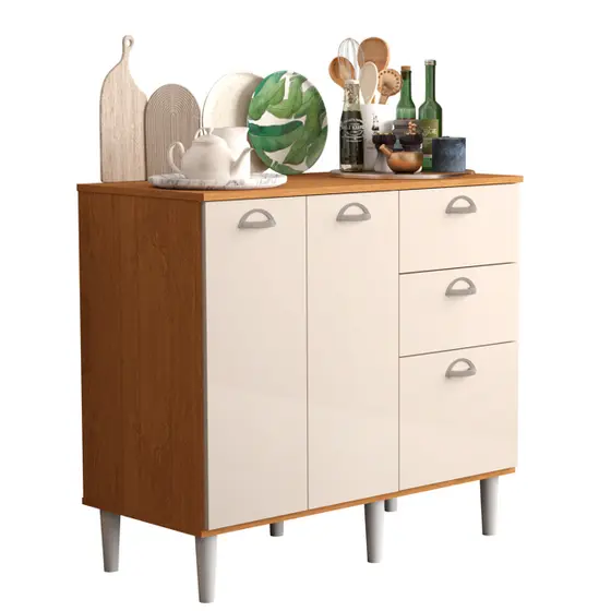 Balcão Star New para Cozinha com 2 Portas e 2 Gavetas Armario Cozinha com Gavetão
