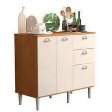 Balcão Star New para Cozinha com 2 Portas e 2 Gavetas Armario Cozinha com Gavetão