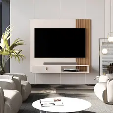 Painel Lion para Sala Estar Quarto para TV até 50 polegadas Painel com Nicho com 1 Porta