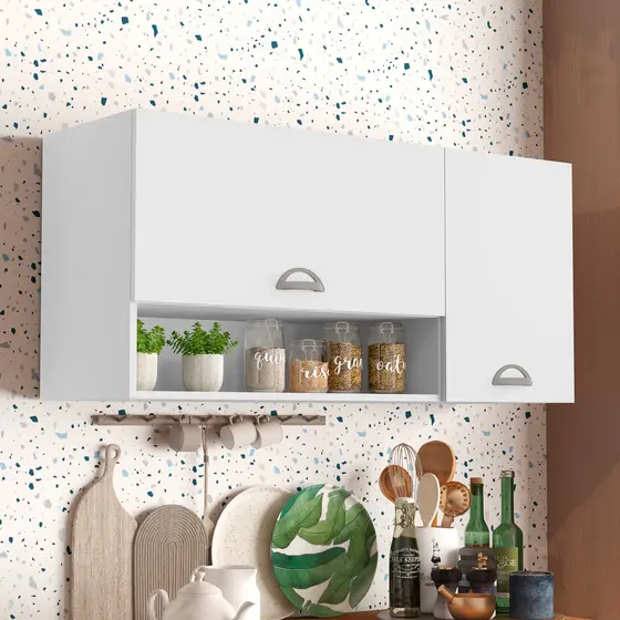 Armário Aéreo para Cozinha Star 2 Portas Armário Suspenso Lavanderia Banheiro
