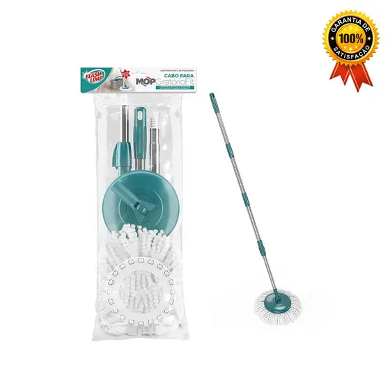 Cabo Para Mop Giratorio Fit Refil Esfregão Flash Limp