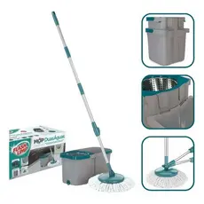 Mop Esfregão Duo Giratório Desmontável Duas Águas Fit Cesto Inox Original Flash Limp MOP7504