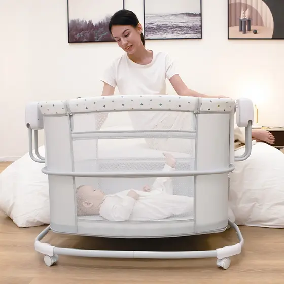 Berço Portátil Mastela 8601 Balanço Automático Mosquiteiro Co-Bed 2 Alturas Bluetooth 18kg