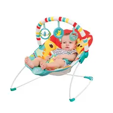 Cadeira de Balanço e Descanso para Bebê Vibratória Infantil Carnaval Vermelho Leão Mastela - Até 11 kg