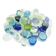 Kit Pedras Decorativas De Vidros 250g Na Rede Para Vaso Aquário Lago Decoração