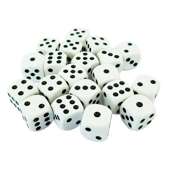 Kit Dados 6 Lados 16mm Jogos de Tabuleiro Para Bingo Eventos e Festas Material Resistente